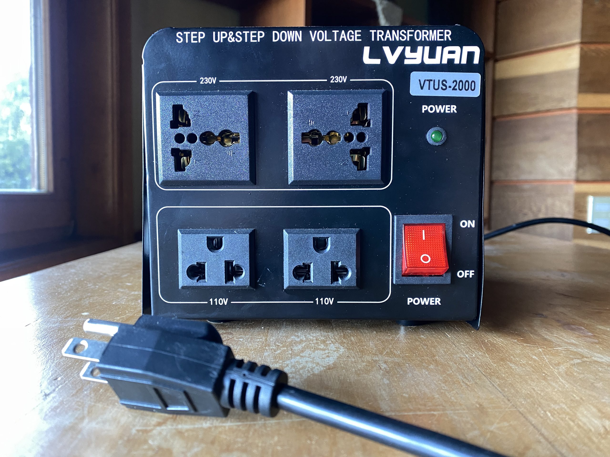 Up close photos of a step up/ step down voltage converter.
