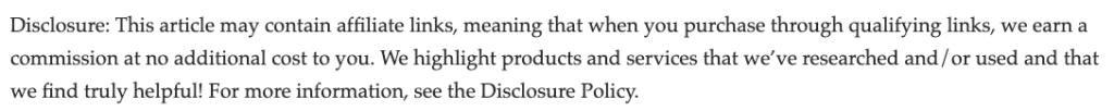 disclosure
